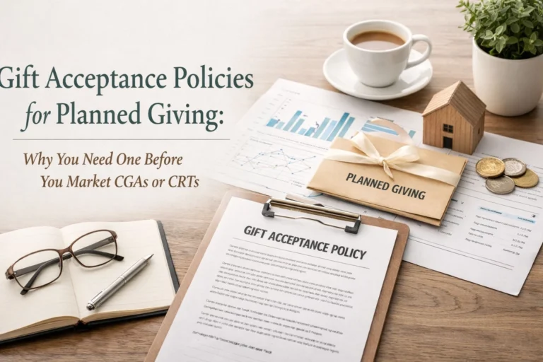 Gift Acceptance Policies for Planned Giving: Why You Need One Before You Market CGAs or CRTs